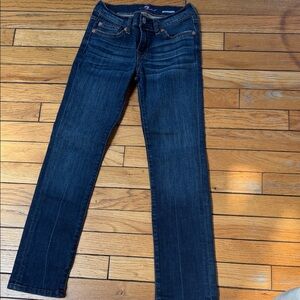 7 For All Mankind Dark Blue Straight Leg Jeans